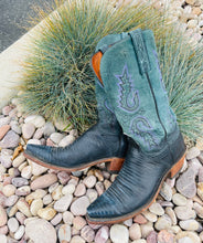 Load image into Gallery viewer, Lucchese Teal Cowboy Boots
